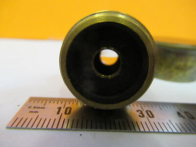 ANTIQUE BRASS ERNST LEITZ OBJECTIVE "6" MICROSCOPE PART AS PICTURED &F1-A-81