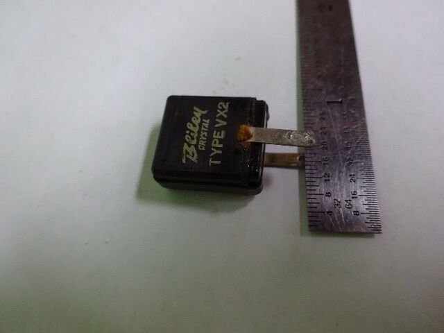 ANTIQUE QUARTZ RADIO CRYSTAL BLILEY ELECTRIC VX2 FREQUENCY CONTROL #AS-92B