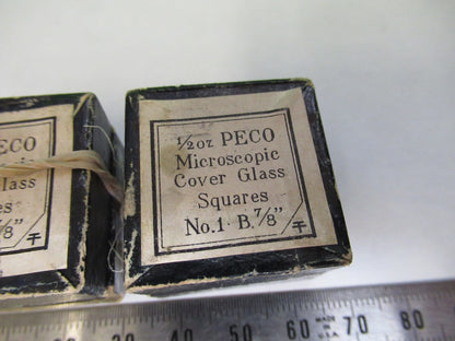 ANTIQUE COVER GLASS PILL BOXES MICROSCOPE PART AS PICTURED Y3-B-22