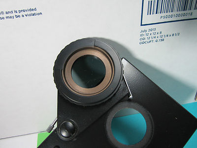 MICROSCOPE PART POLARIZER INSERT GERMANY POLARIZED OPTICS AS PICTURED BIN#B6-04