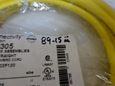 BRAD CONNECTIVITY CABLE 1200720305 MOLEX WOODHEAD CONTROL SYSTEMS AS IS #89-15