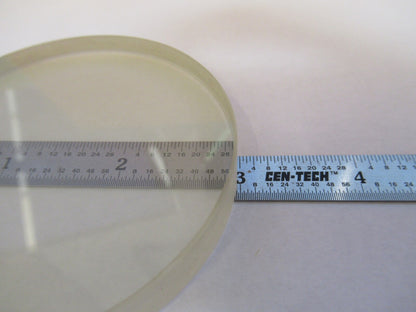 OPTICAL FLAT LARGE GLASS DULL POLISHED SIDES LASER OPTICS AS PICTURED &27-A-51
