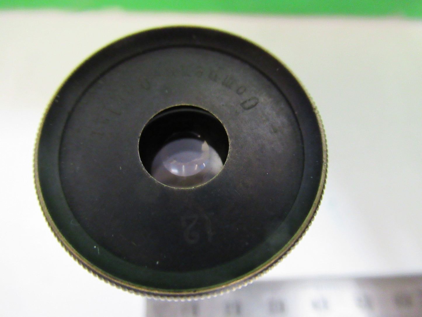 ANTIQUE BRASS CARL ZEISS EYEPIECE COMPENS 12 MICROSCOPE PART AS PICTURED X3-B-97