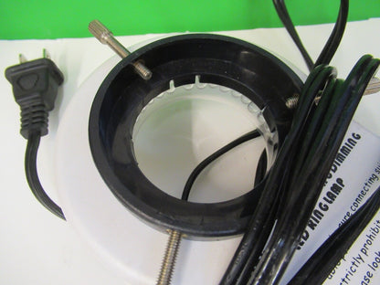 LED RING LAMP STEREO ILLUMINATOR OPTICS MICROSCOPE PART AS PICTURED &15-A-34
