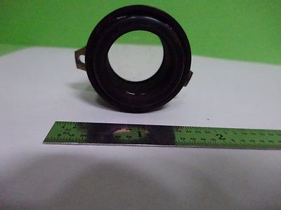 MICROSCOPE PART REICHERT LEICA POLYVAR LENS BRASS MOUNTED OPTICS AS IS #Y3-08