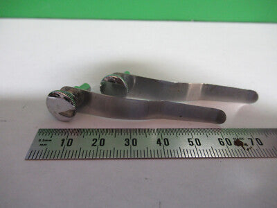 Antique Bausch & Lomb Pair Clips Microscope Part