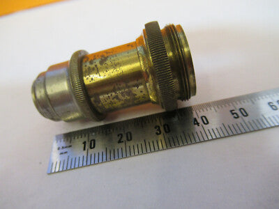 ANTIQUE ERNST LEITZ "6" BRASS OBJECTIVE MICROSCOPE PART AS PICTURED R7-A-57