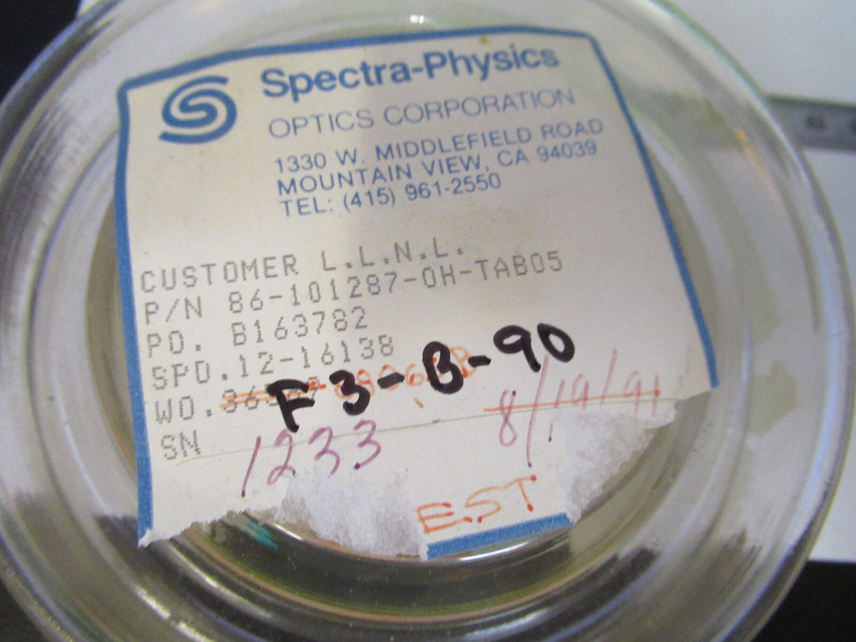 OPTICAL FLAT ZERODUR SCHOTT LASER OPTICS DICHROIC COATED AS PICTURED &F3-B-90