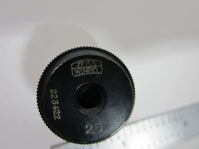 FOR PARTS MICROSCOPE OBJECTIVE ZEISS WINKEL 2.5X OPTICS AS IS BIN#Q3-13