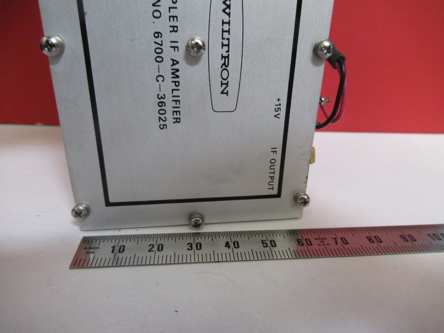 AMPLIFIER SAMPLER 6700-C-36025 MICROWAVE RF FREQUENCY GHz WILTRON AS PIC T7-A-34