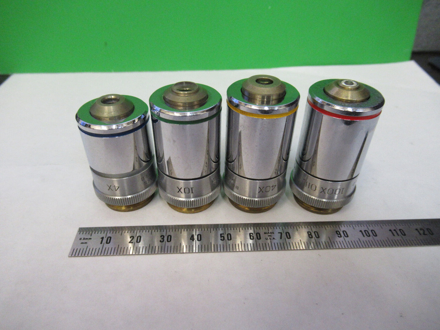 BAUSCH LOMB LOT INDUSTRIAL OBJECTIVE MICROSCOPE PART AS PICTURED A2-FD-10