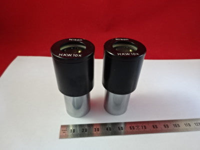 Pair Nikon Japan Hkw 10X Eyepiece Ocular Optics Microscope Part