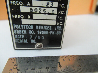 U.s. Army Signal Corps Resonator Quartz Crystal Frequency Control AS Pic
