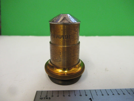 Antique Spencer Lens Co. Buffalo Brass Objective 10X Microscope Part