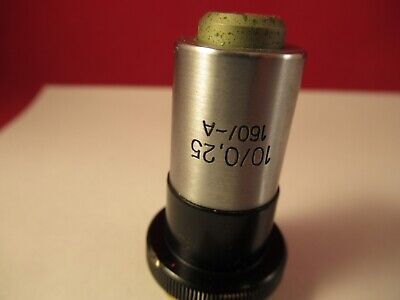 AUSJENA 10X /160 OBJECTIVE DARK PHASE OPTIC MICROSCOPE PART AS PICTURED &1E-B-37
