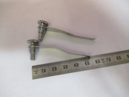 ANTIQUE SPENCER SET of CLIPS STAGE  MICROSCOPE PART AS PICTURED V7-A-22