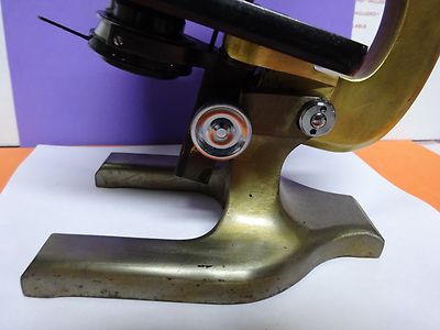BRASS MICROSCOPE SPENCER ANTIQUE AMERICAN OPTICS &IL-2-20