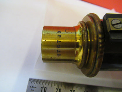 Antique Brass Bausch & Lomb Tubus + Nosepiece Microscope Part