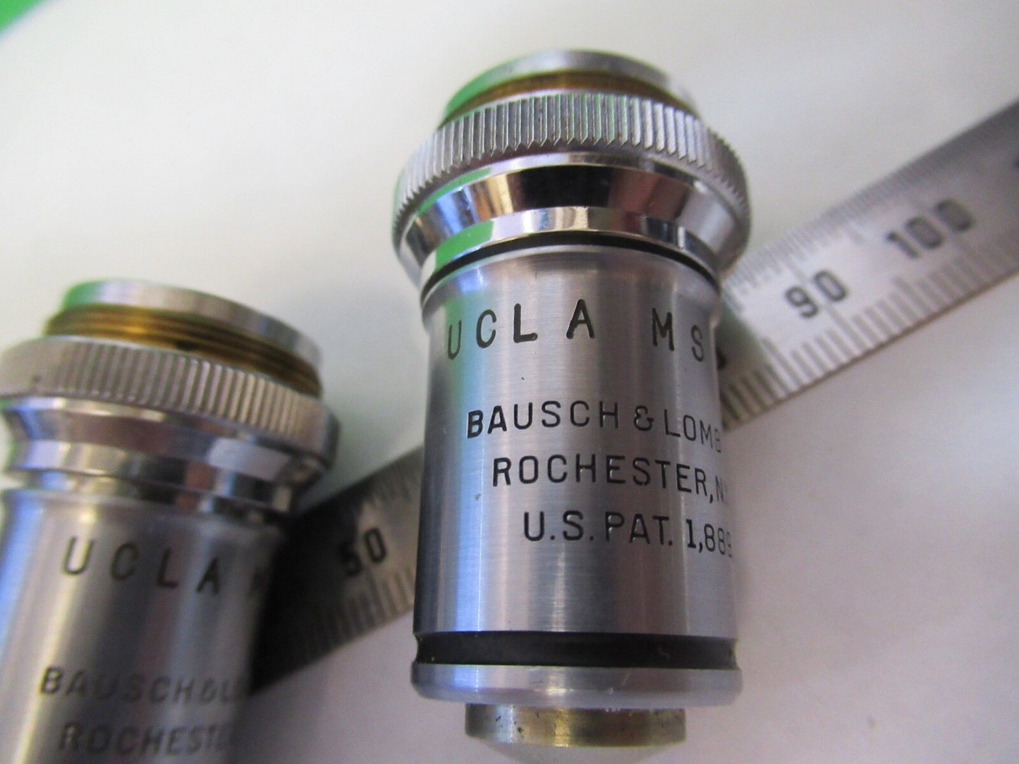 LOT OBJECTIVES UCLA BAUSCH LOMB SPENCER MICROSCOPE PART AS PICTURED Q7-B-40