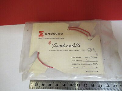 PCB ENDEVCO LOW NOISE CABLE 12in 3093 for accelerometer  AS PICTURED &Q1-FT-64