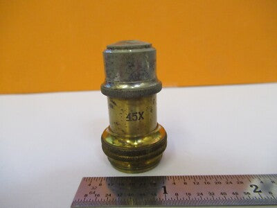 Objective Antique Brass Ernst Leitz 45X Optics Microscope Part