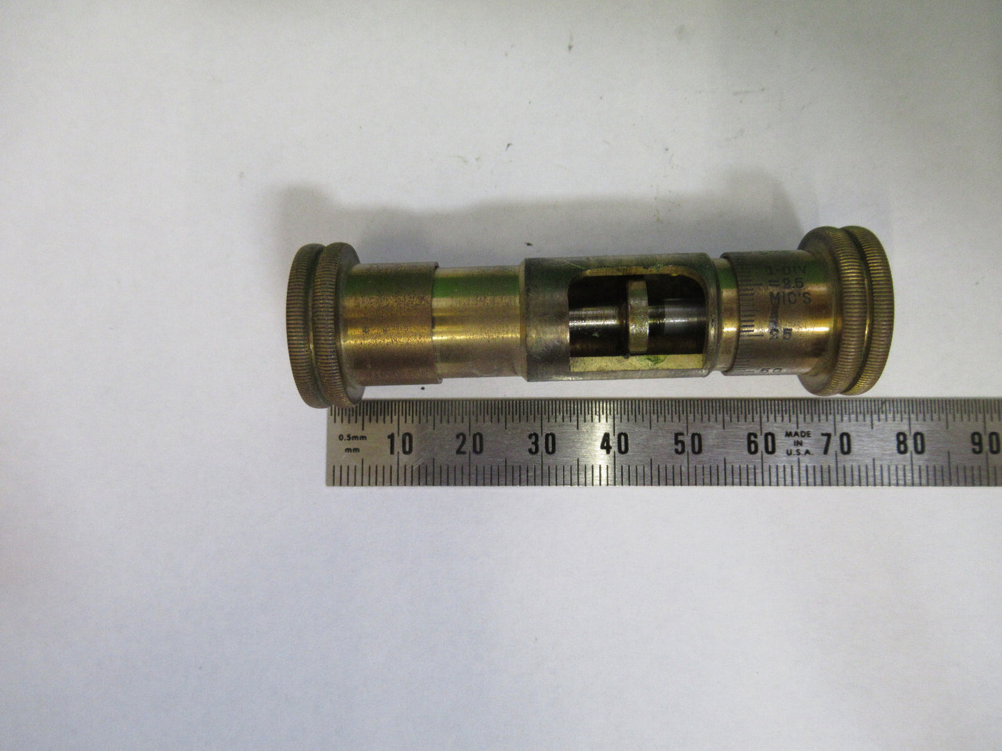 Spencer Lens Co. Antique Brass Fine Micrometer Microscope Part