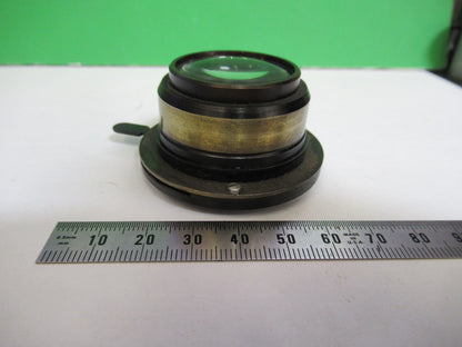 ANTIQUE BRASS BAUSCH LOMB CONDENSER + IRIS OPTICS  MICROSCOPE PART T8-B-41