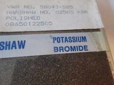 HARSHAW IR INFRARED KBr OPTICAL POTASSIUM BROMIDE OPTICS AS PICTURED &9-FT-47