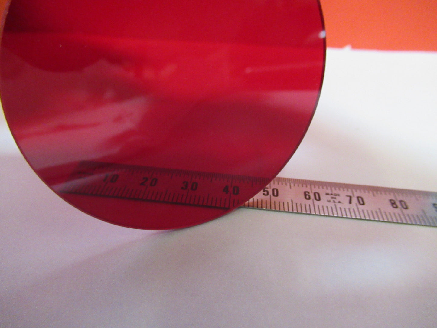OPTICAL GLASS RED FILTER MIL SPEC LASER OPTICS  AS PICTURED T1-A-77
