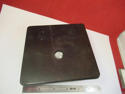 Antique Brass Stage + Condenser Spencer Lens Co. Buffalo Microscope Part AS Pic
