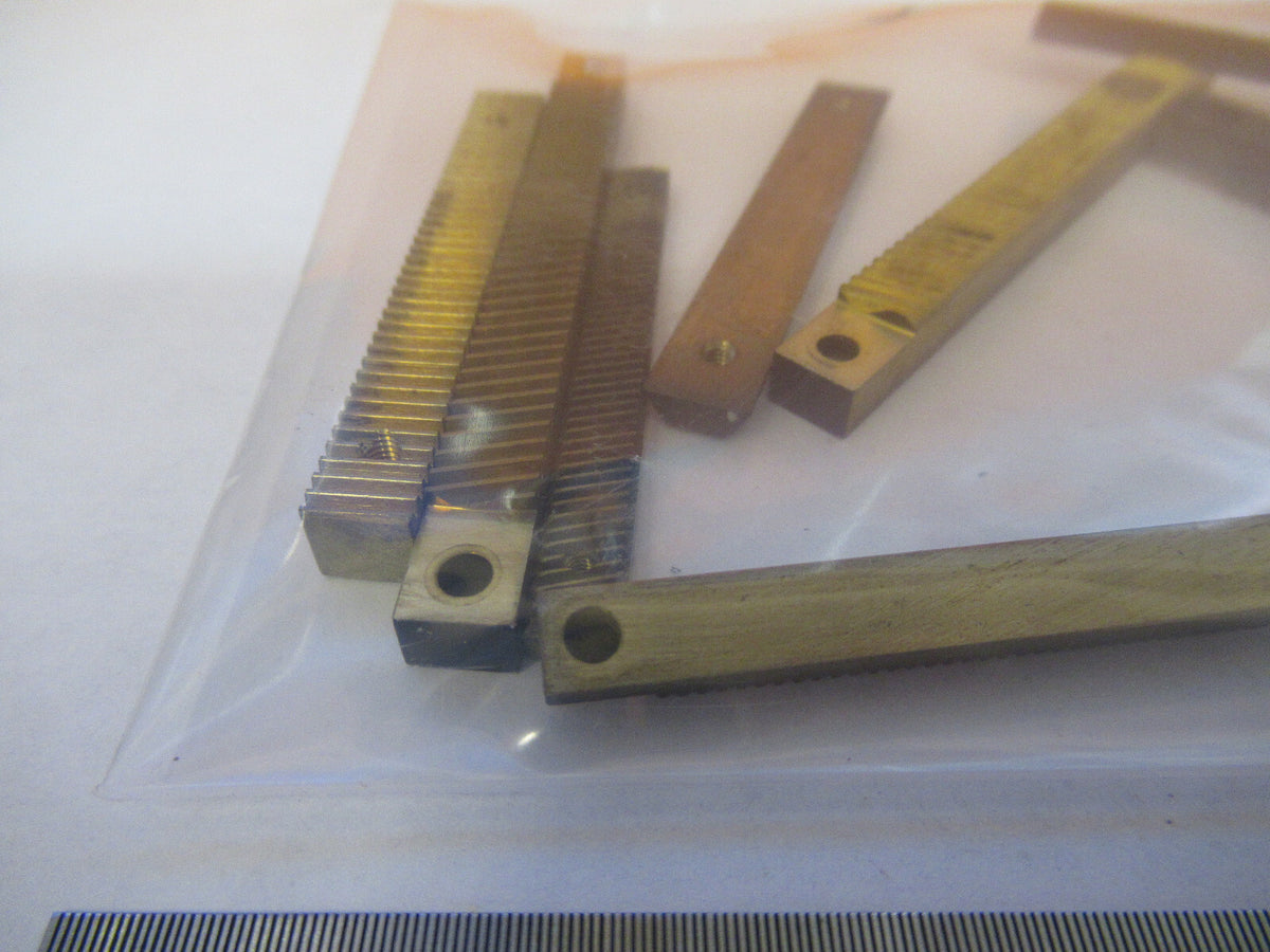 LOT WILD HEERBRUGG M20 BRASS LINEAR GEAR TEETH MICROSCOPE PART AS PIC &W3-B-73