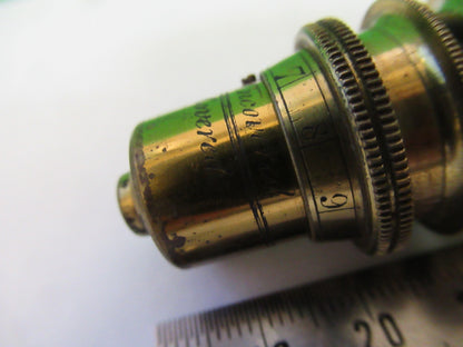 ANTIQUE BRASS OBJECTIVE LENS OPTIC UK LONDON MICROSCOPE PART AS PICTURED Y3-B-05