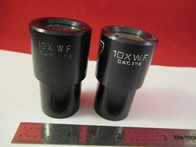 Pair Eyepiece Wf 10X American Optical Co. American Optics Cat 176 Microscope Part