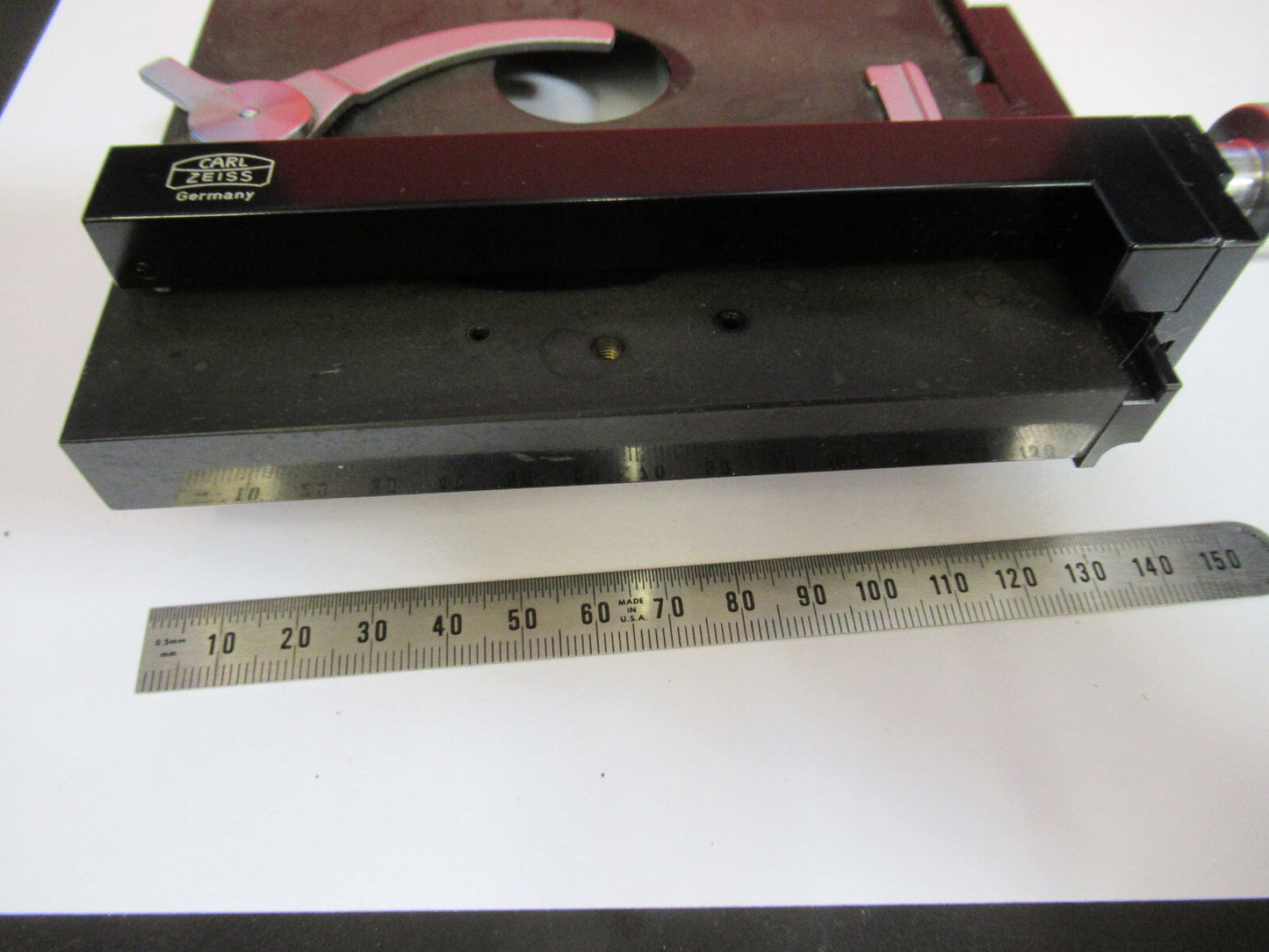 ZEISS GERMANY STAGE TABLE  XY MICROSCOPE PART AS PICTURED S9-FT-89