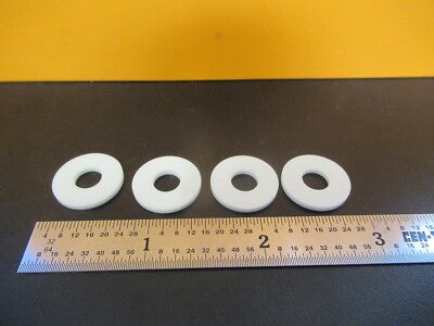 LOT 4 EA ALUMINA CERAMIC WASHERS HIGH TEMPERATURE PARTS AS PICTURED &A3-B-51