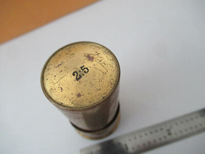 Carl Zeiss AG Jena 2.5mm Empty Brass Objective Can Microscope