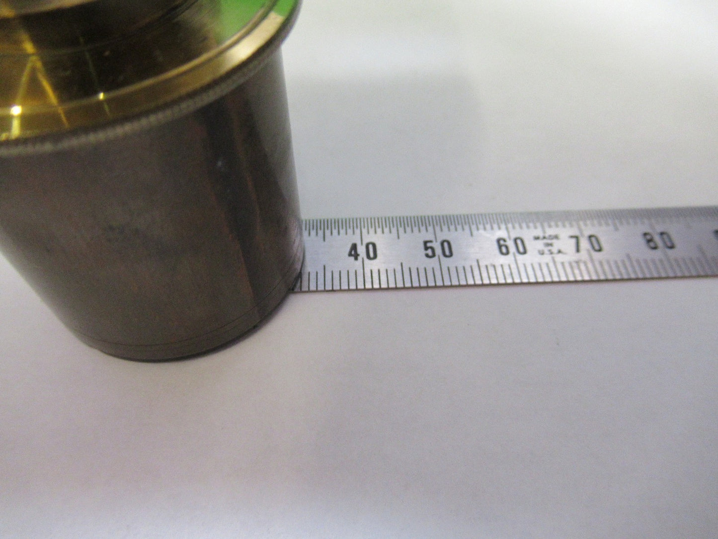 ANTIQUE BRASS OCULAR EYEPIECE LENS COLLINS LONDON UK MICROSCOPE PART X3-B-15