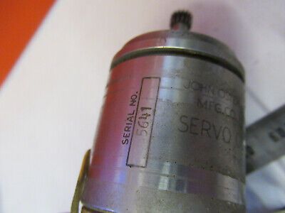 SERVO MOTOR SYNCHRO 115V 400Hz AIRCRAFT PART OSTER 15-5153-10 AS PIC &8z-a-37