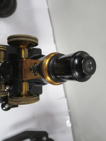 ANTIQUE BRASS SPENCER 1926 circa MICROSCOPE as shown OPTICS #LOBBY
