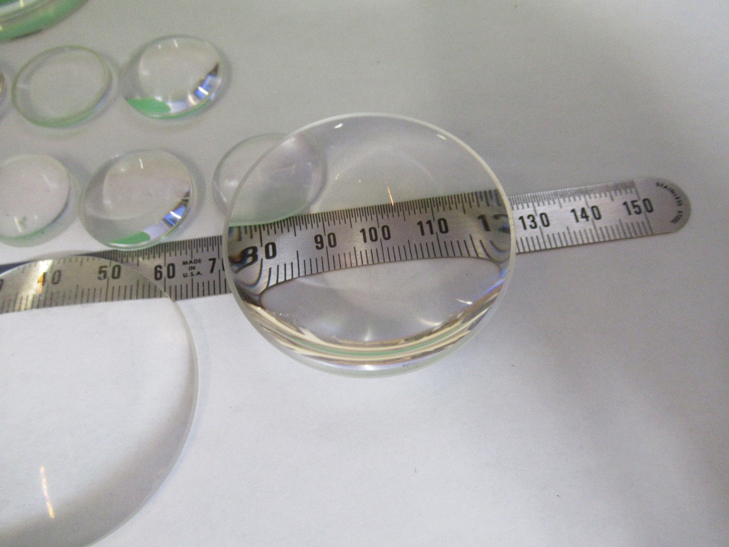 OPTICAL MICROSCOPE LOT LENSES CONVEX CONCAVE OPTICS AS PICTURED T5-A-82
