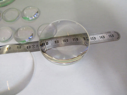 OPTICAL MICROSCOPE LOT LENSES CONVEX CONCAVE OPTICS AS PICTURED T5-A-82