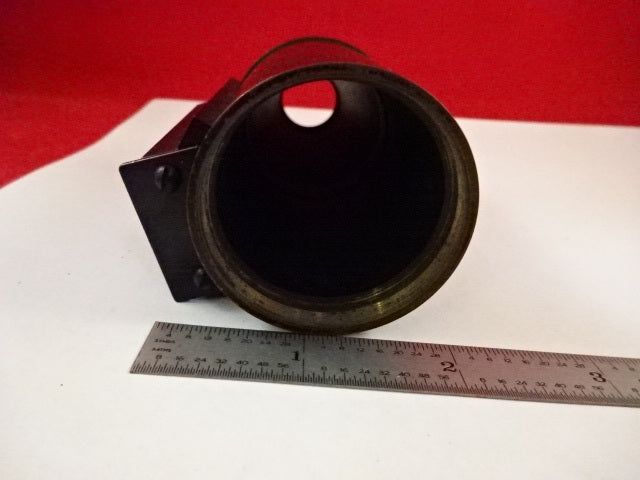 Rare Antique Brass Tubus Unknown Maker Microscope Part Optics
