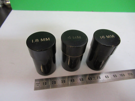 Lot Empty Brass Objective Canister Spencer Lens Co. Microscope Part