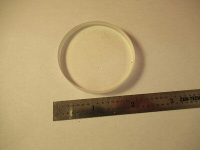 OPTICAL LENS FLAT COATED AR 5577 ANGSTROMS LASER OPTICS AS PICTURED &1E-B-92