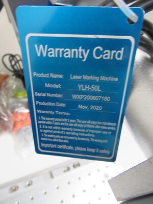 Laser Marking Machine Fiber 50 Watts Metal Engraving Mark New Lob