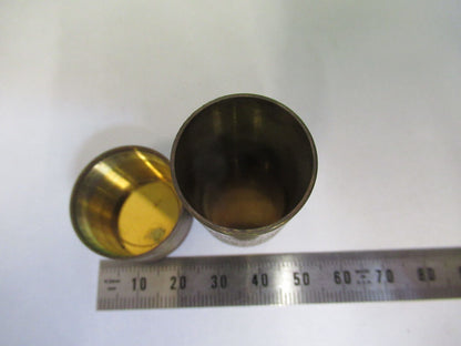ANTIQUE BRASS EMPTY OBJECTIVE CAN BETZ MICROSCOPE PART AS PICTURED &R6-A-03