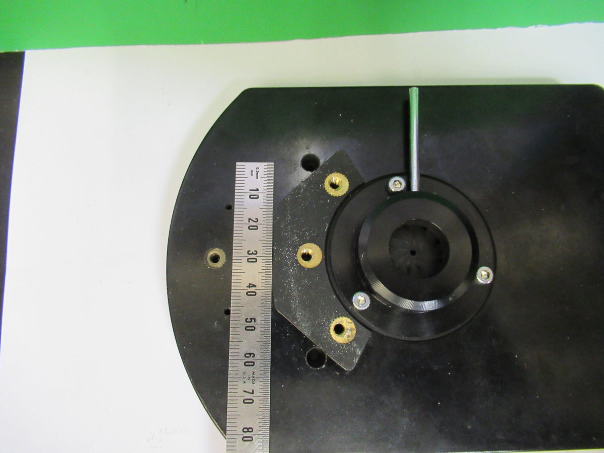 OLYMPUS JAPAN STAGE TABLE + IRIS ANTIQUE MICROSCOPE PART AS PICTURED X5-A-10