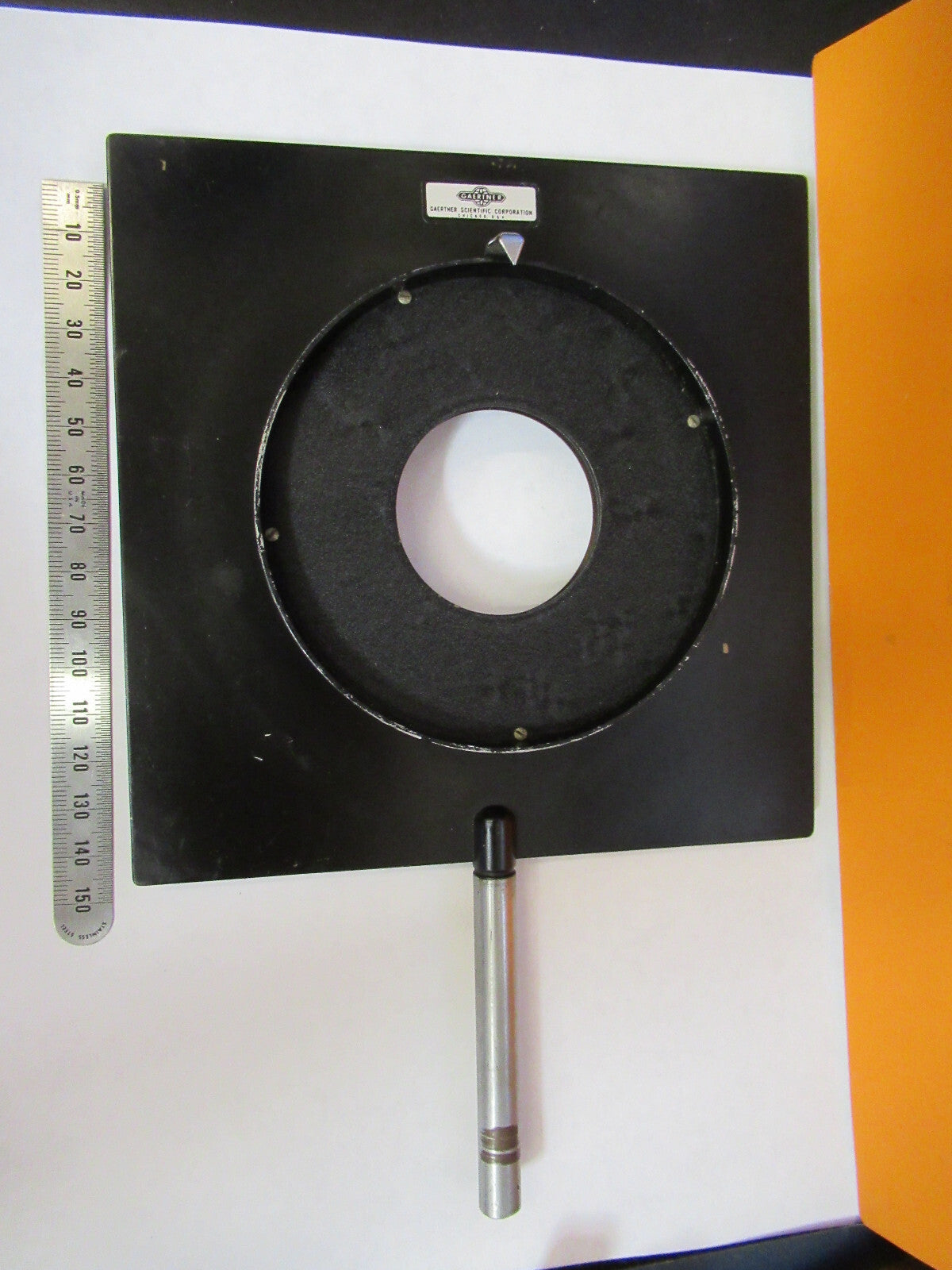 HUGE MOUNTED GAERTNER DIAPHRAGM IRIS LASER OPTICS OPTICAL AS PICTURED Y3-A-08