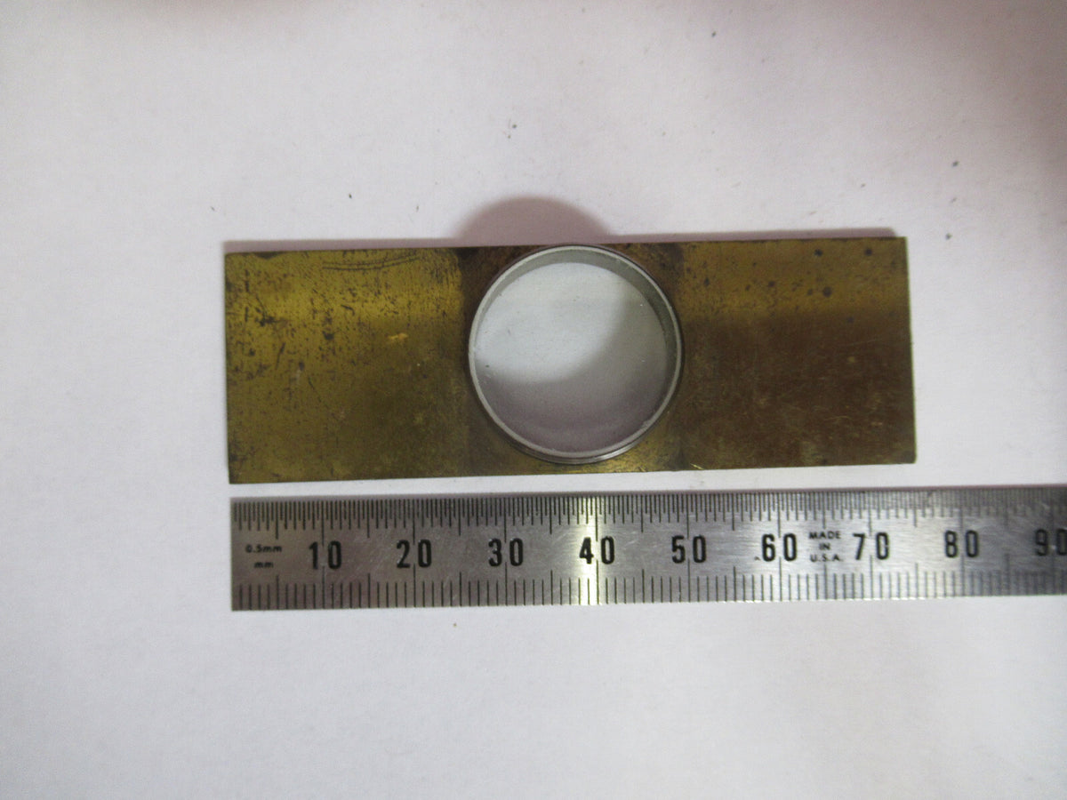 ANTIQUE BRASS COMPRESSORIUM STAGE LONDON MICROSCOPE PART AS PICTURED F8-A-39