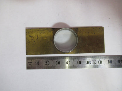 ANTIQUE BRASS COMPRESSORIUM STAGE LONDON MICROSCOPE PART AS PICTURED F8-A-39